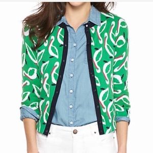 Crown & Ivy Pelican Print Button Down Cardigan Size Small